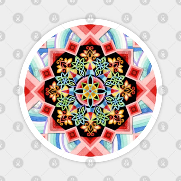 Celtic Mandala Waves Magnet by PatriciaSheaArt